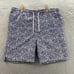 Peter Millar Board Shorts Men 34x7* Blue Paisley Swim Trunk Floral Allover Print