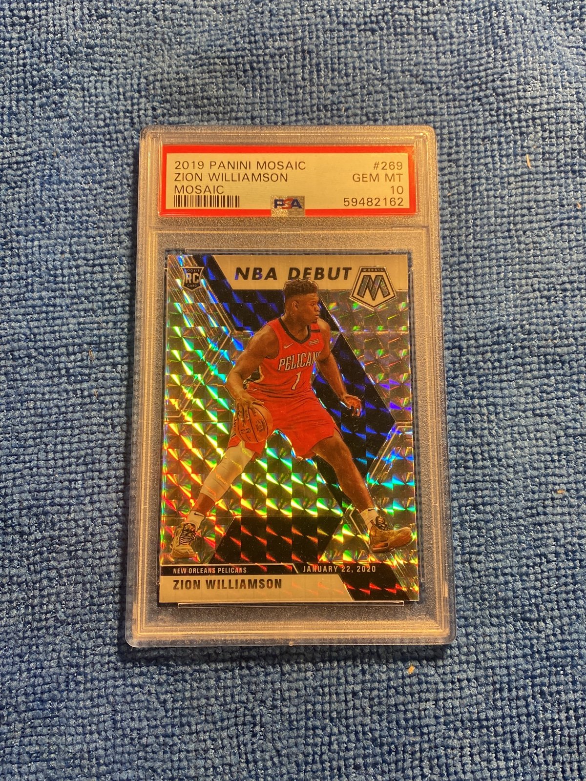 PSA 10 Zion Williamson mosaic Prizm 269