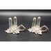 Arthur Court Grape Leaf Aluminum Glass Salt & Pepper Shakers Holder 1998 Set 2