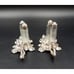 Arthur Court Grape Leaf Aluminum Glass Salt & Pepper Shakers Holder 1998 Set 2