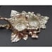 Arthur Court Grape Leaf Aluminum Glass Salt & Pepper Shakers Holder 1998 Set 2