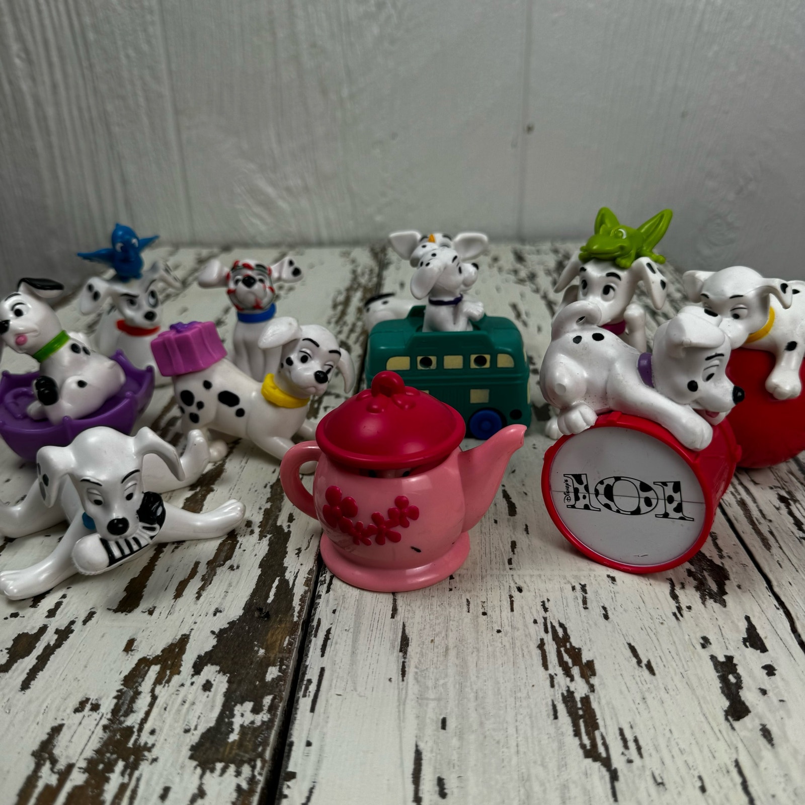 McDonald’s 101 Dalmatian Happy Meal Toy Bundle Lot of 10 Bus Umbrella Christmas
