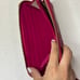 MICHAEL KORS Logo Embossed Pink Leather Zip Around Continental Wallet