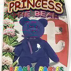 1999 TY BEANIE BABIES PRINCESS DIANA BEAR DIE-CUT FOIL CARD SUPER RARE