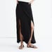 NWT Madewell Two Slit Silk Minimalist Sleek Lined Maxi Skirt in True Black 10