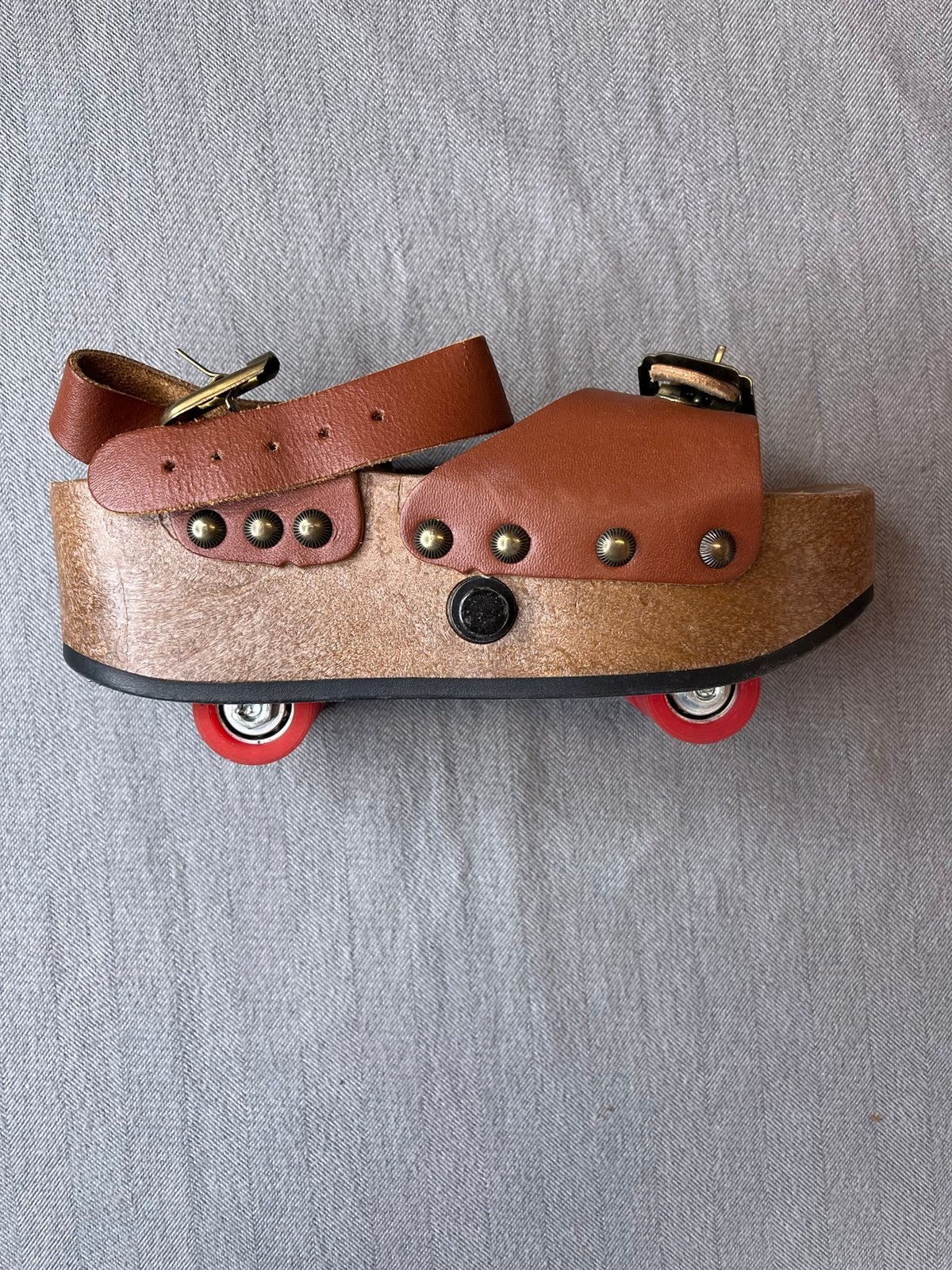 Vintage 70s/80s Omnia’C Convertible Roller Skates Leather Shoes Women’s 4-33-1