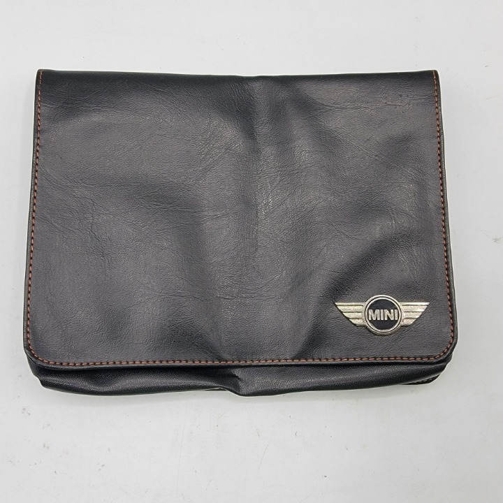 Mini Cooper Owners Manual Black Leather Case