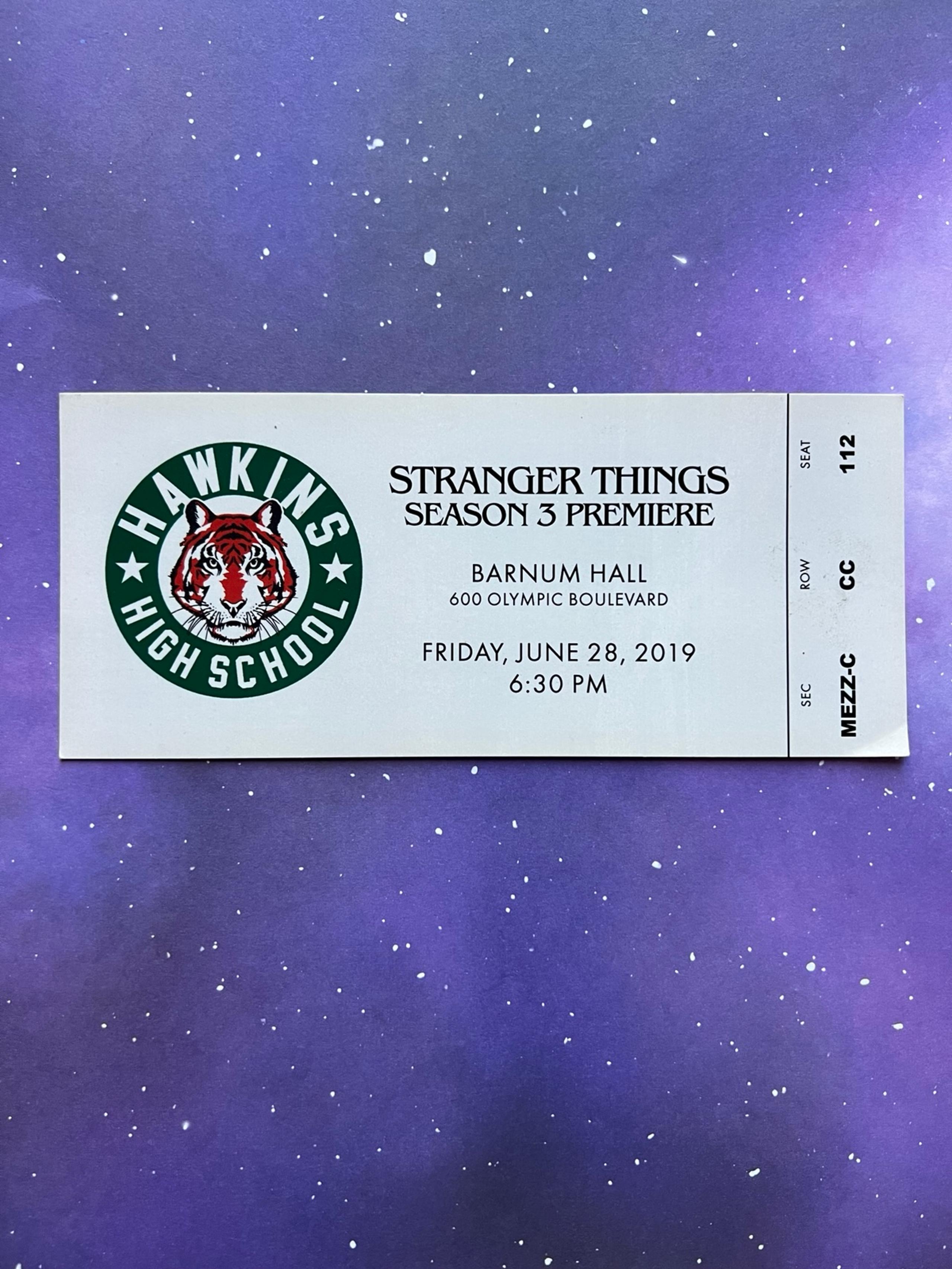 Stranger things season 3 world premiere attendance ticket