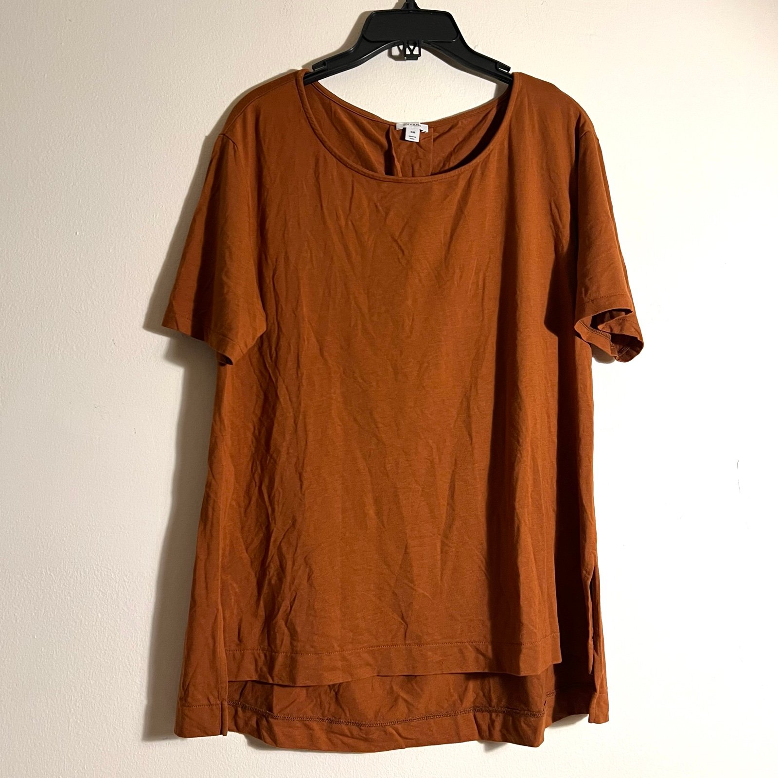 Cuyana High-Low Tee Ginger Orange size S M C8
