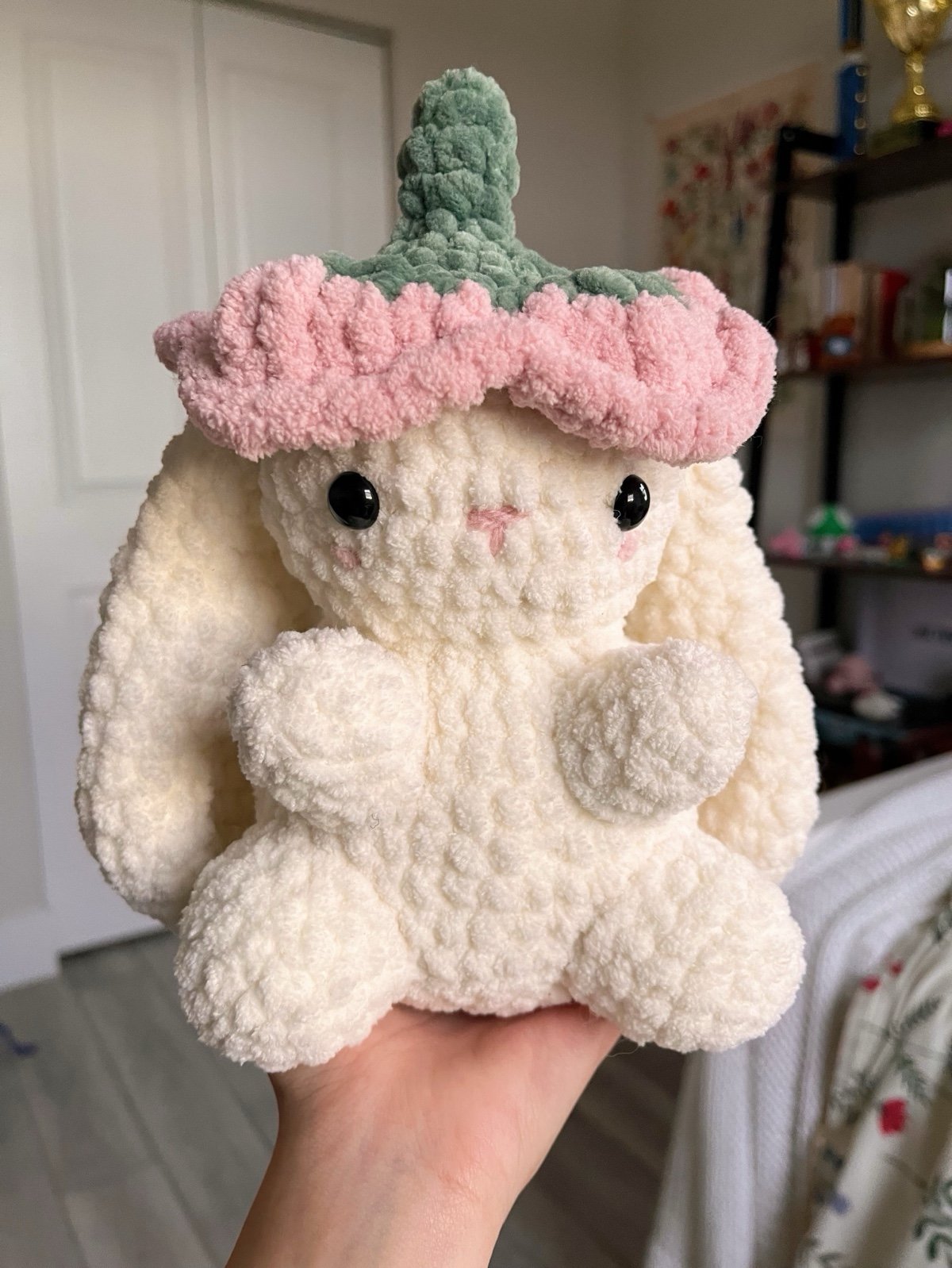 Flower Bunny Crochet Plush