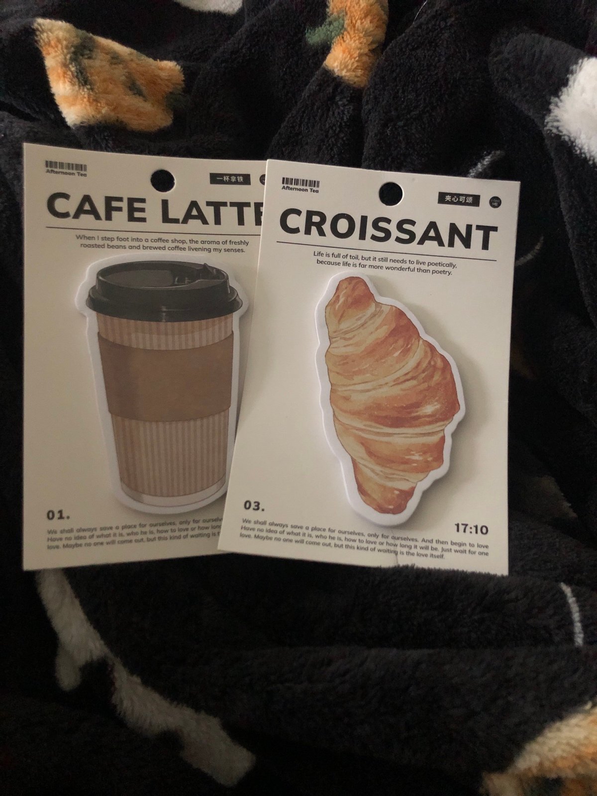 Afternoon Tea Croissant & Coffee Latte paper note pads