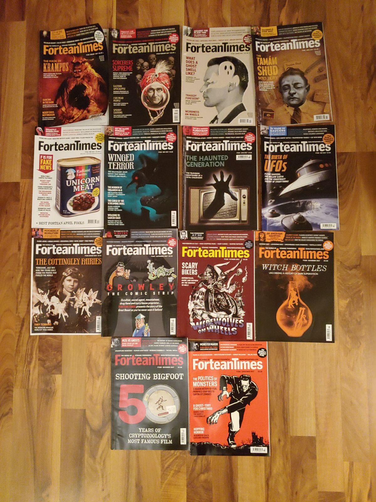Lot of 14 2017 Fortean Times Magazines