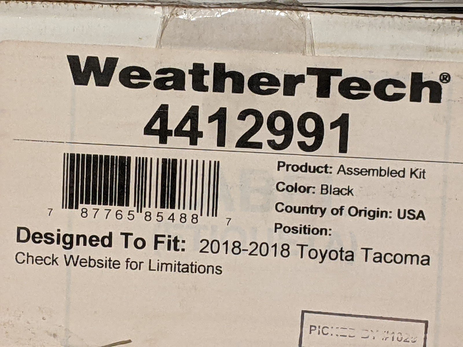 Weathertech 4412991 Front Floor Mats Toyota Tacoma 2018-2023