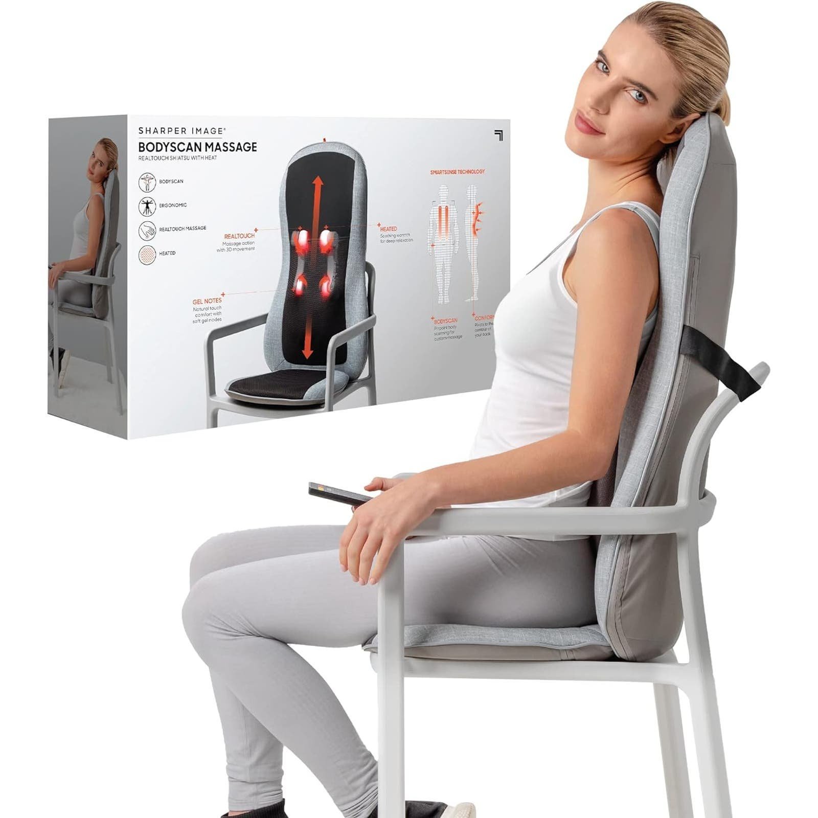 Massaging Chair Pad with Extra Cushion, Pain Relief for Neck, Back, Shoulders