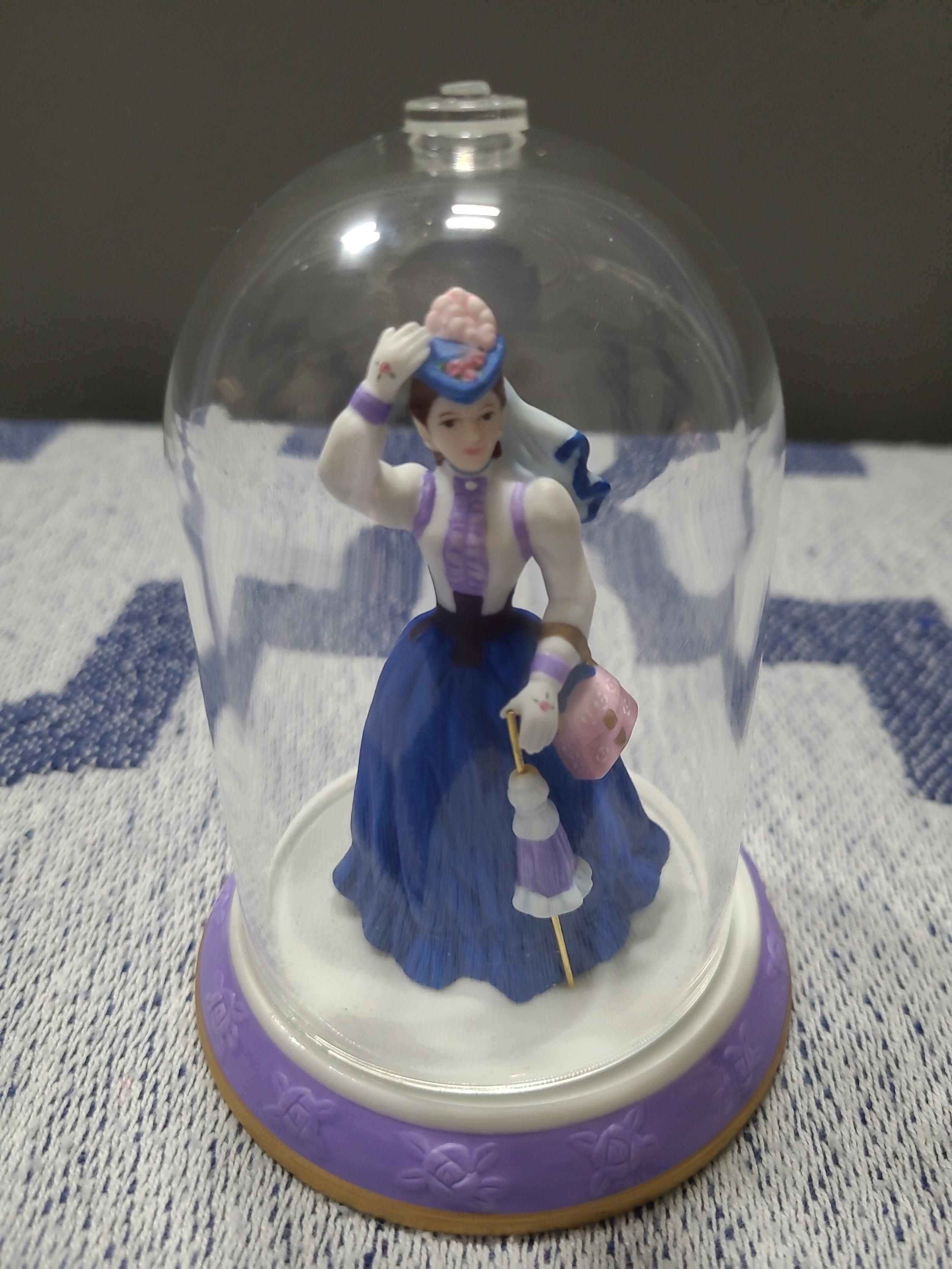 317- Vintage 1996 Avon Miniature Mrs. P.F.E. Albee Figurine in Glass Dome
