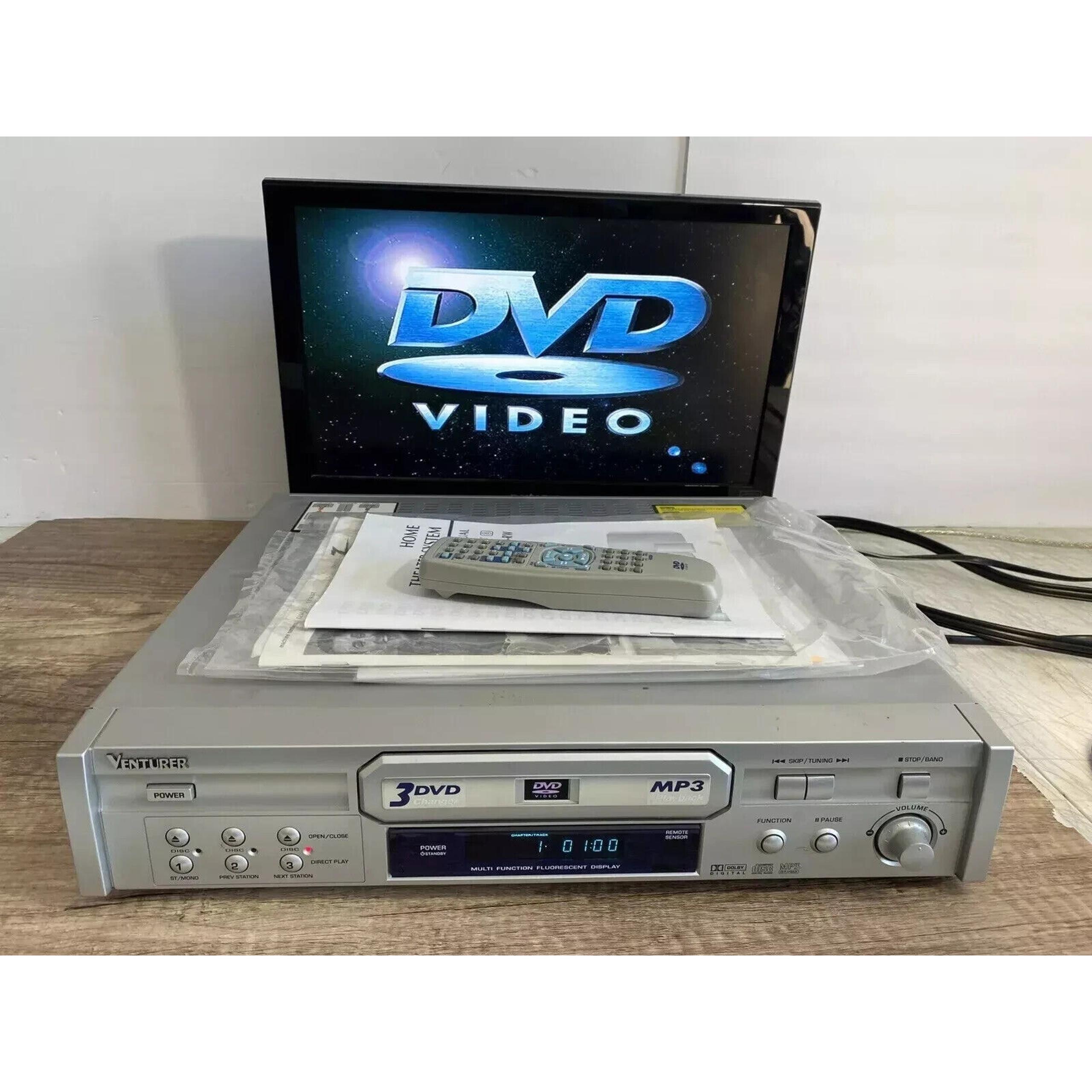 3 CD/DVD Player Receiver Venturer STS13-S Amplifier With Remote And Manual