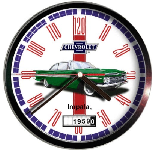 1959 Chevrolet chevy Impala 2 door green E010gr WALL CLOCK