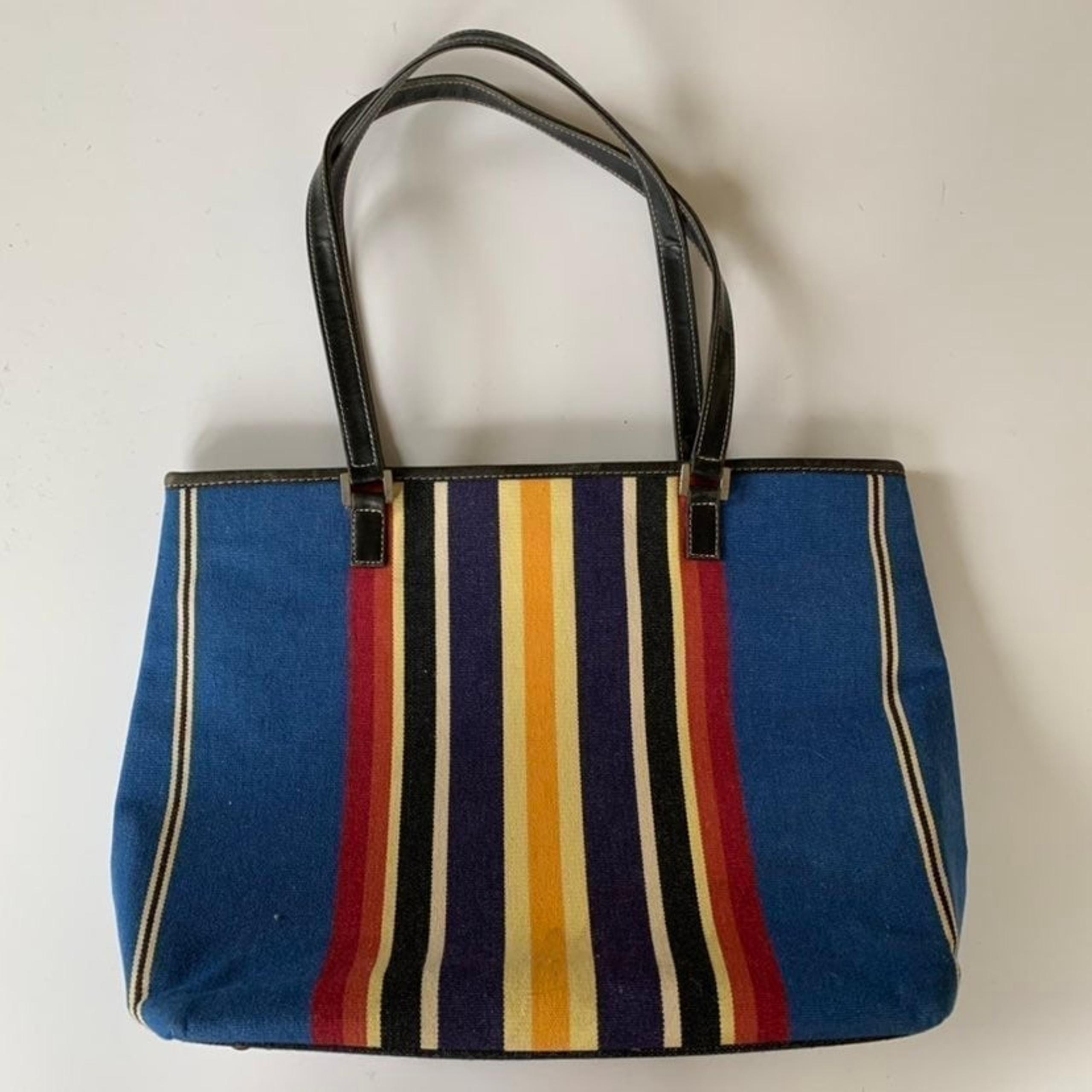 Rafe New York Blue Stripes Handbag