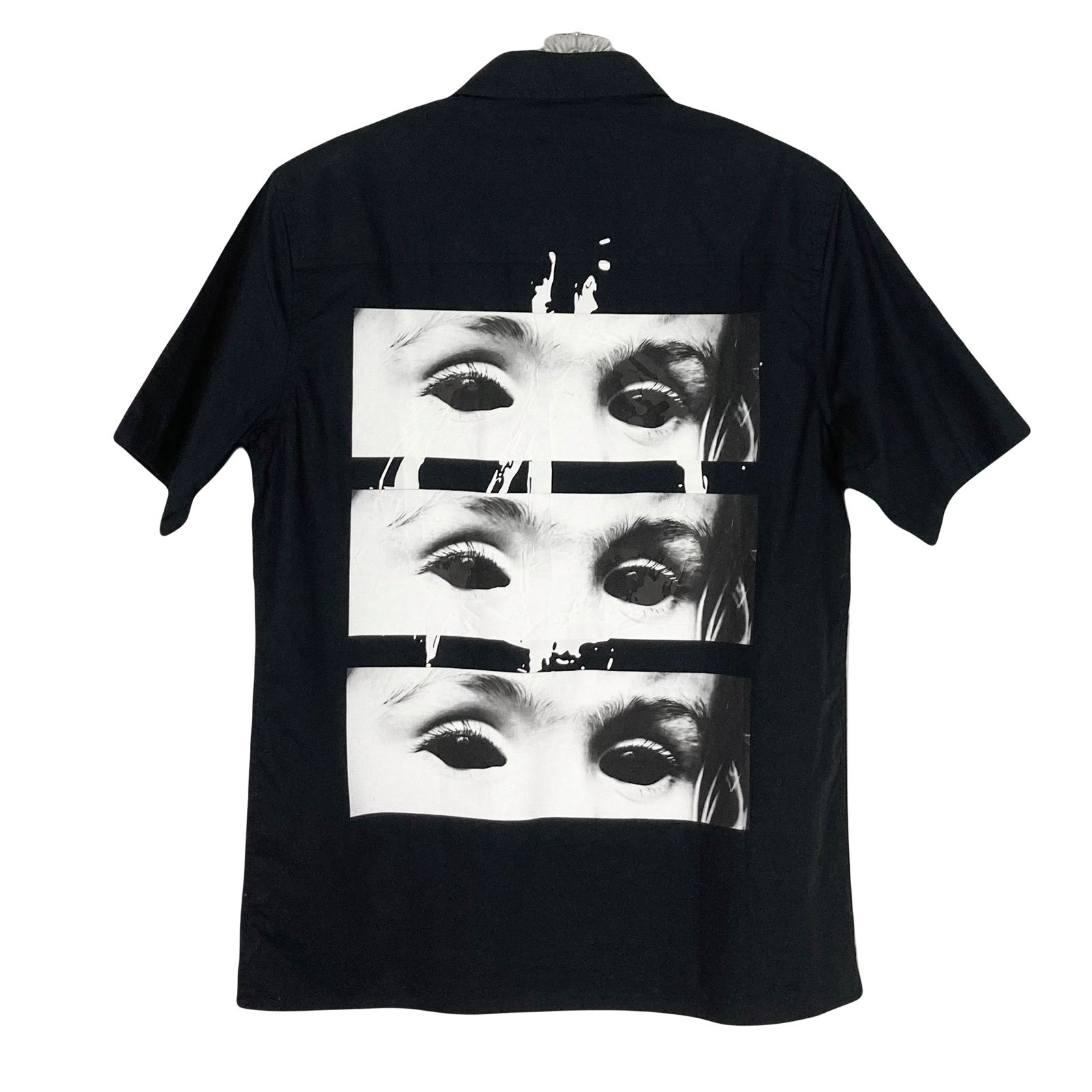 HALFWAY DEAD Shirt Men S Graphic Logo Writing Art Poplin Black Short Sleeve