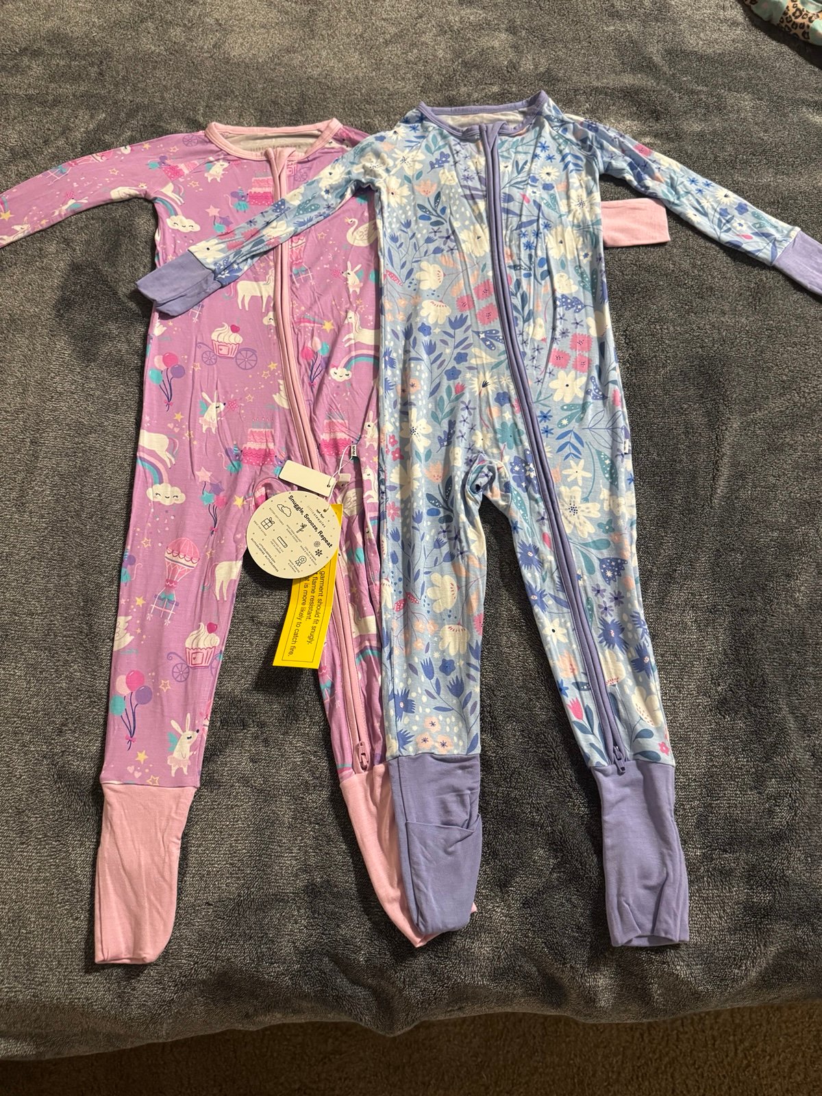 Little Sleepies Magical birthday and Winter floral Magical Meadow zippy