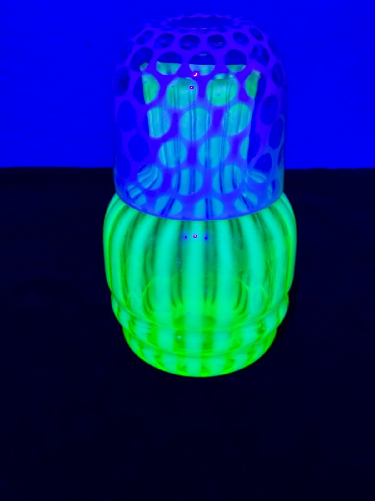 Vintage Uranium Tumble Up Glass