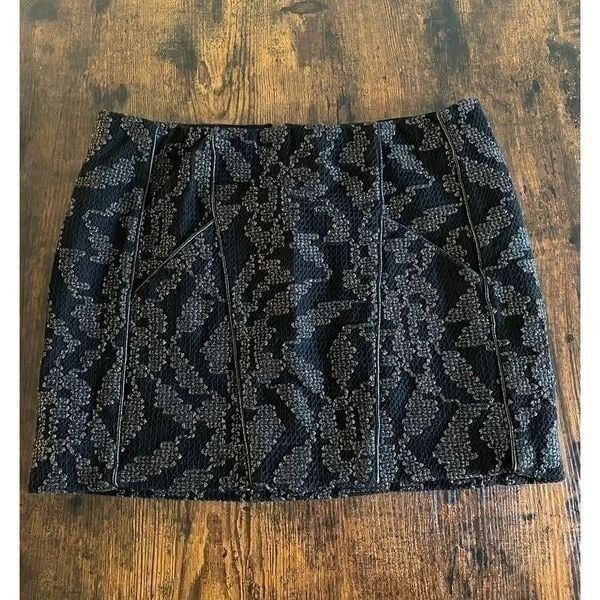 Maje gold embroided print mini skirt