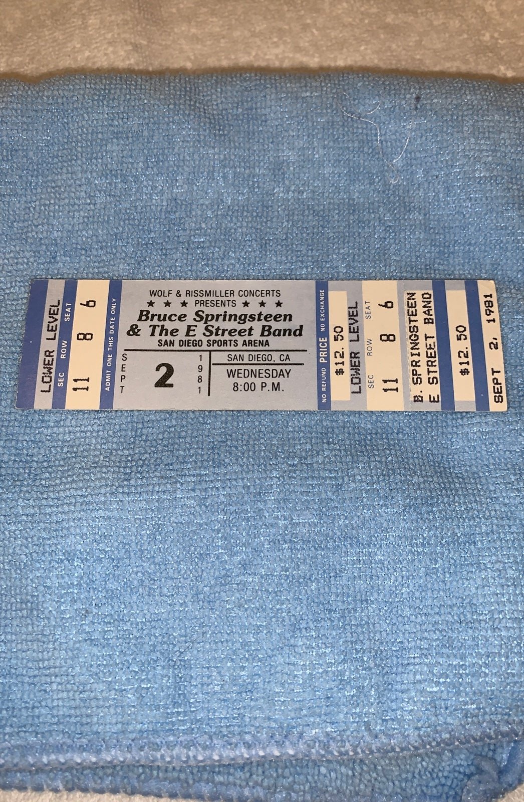 Bruce Springsteen and the E St. Band unused 1981 ticket San Diego sports Arena