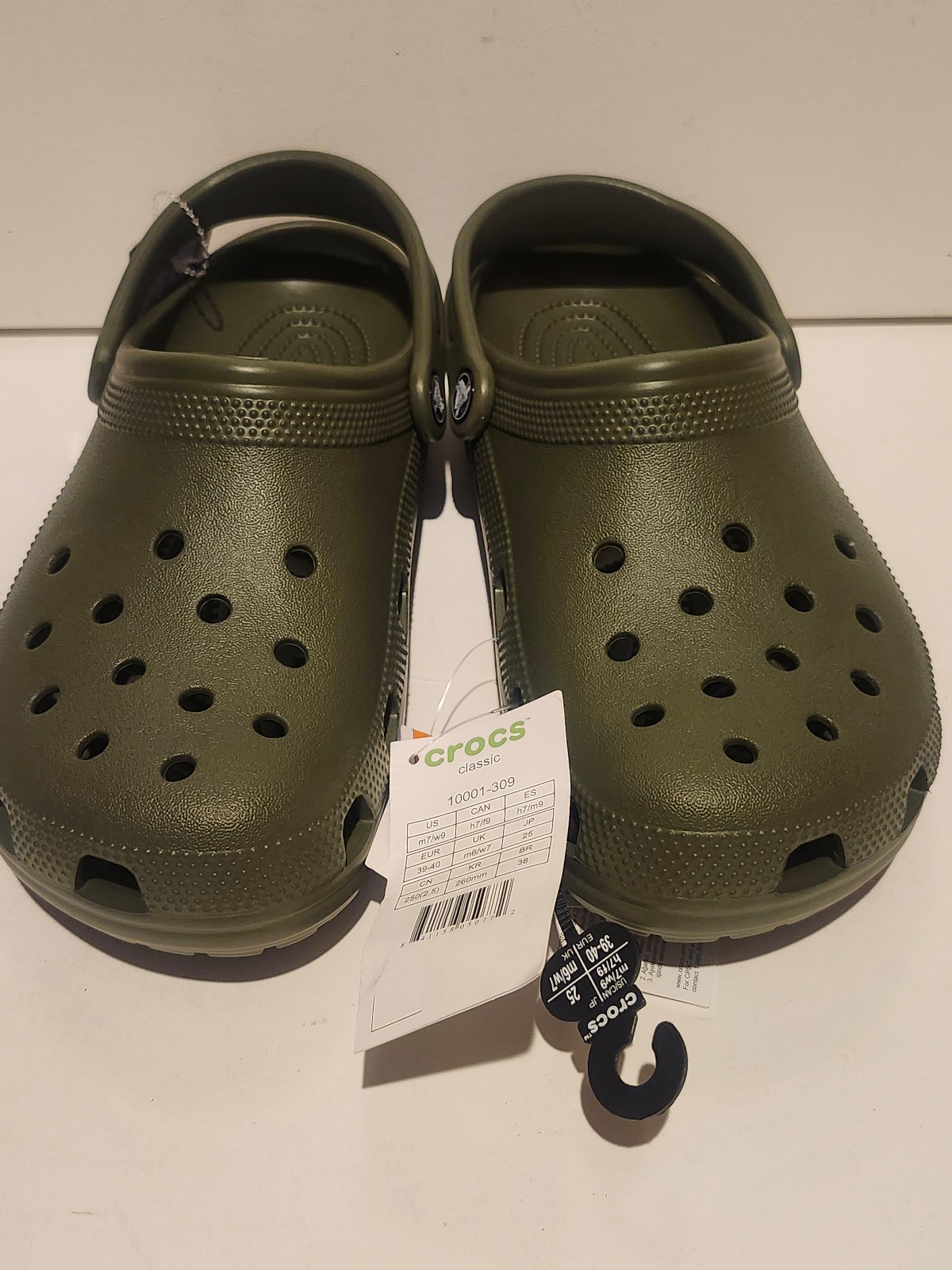 Crocs Unisex Original Classic Clogs Army Green Beach 10001-309