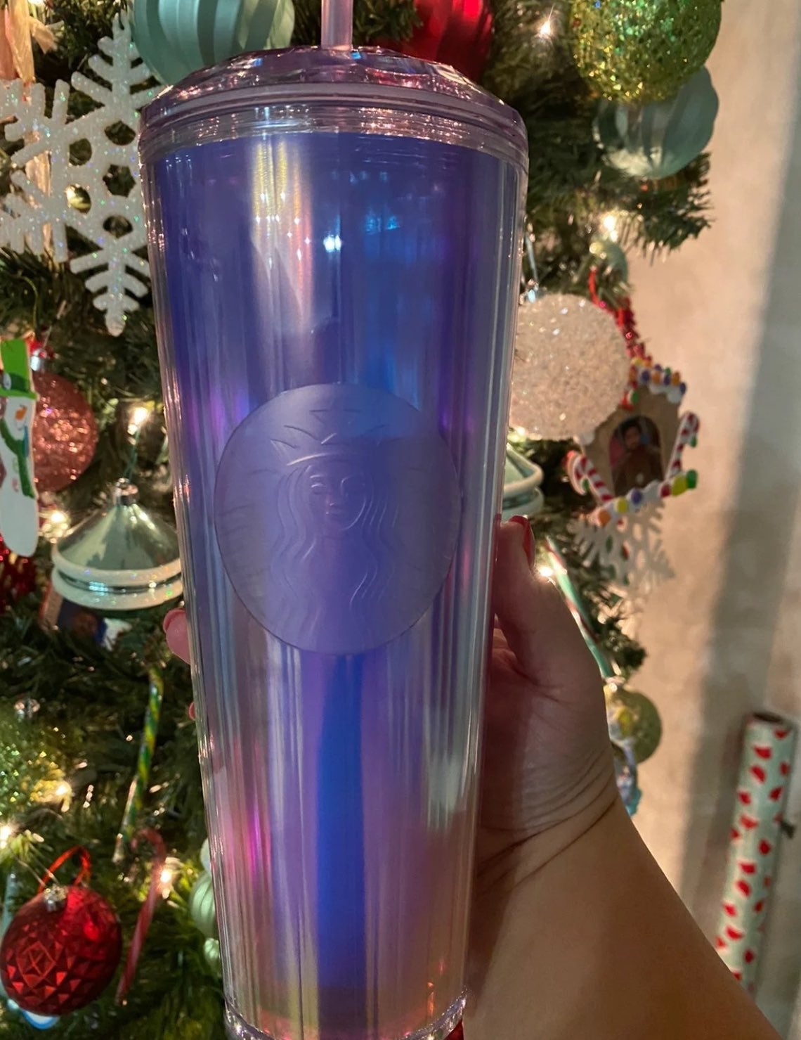 Starbucks iridescent Cotton Candy tumble