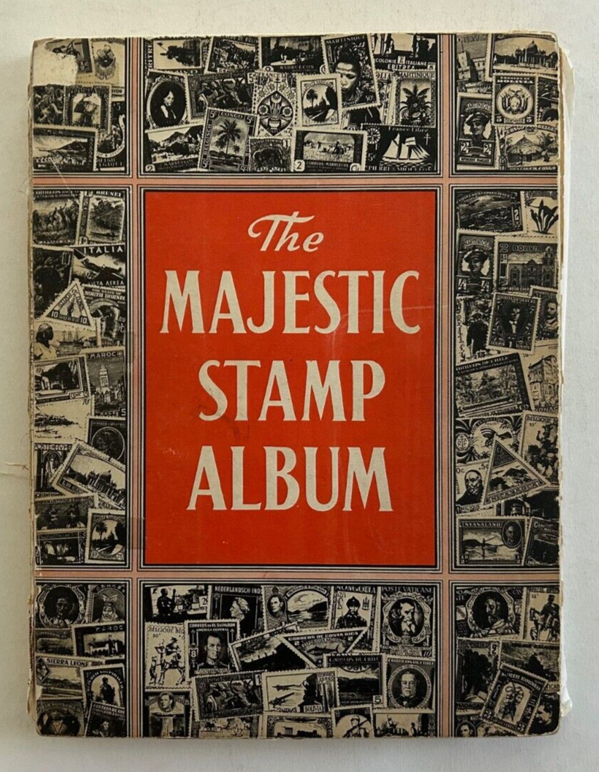 The Majestic Stamp Album Grossman with Stamps 1950 - Hardcover