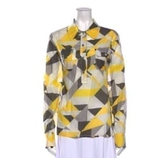 Tory Burch geometric button down blouse