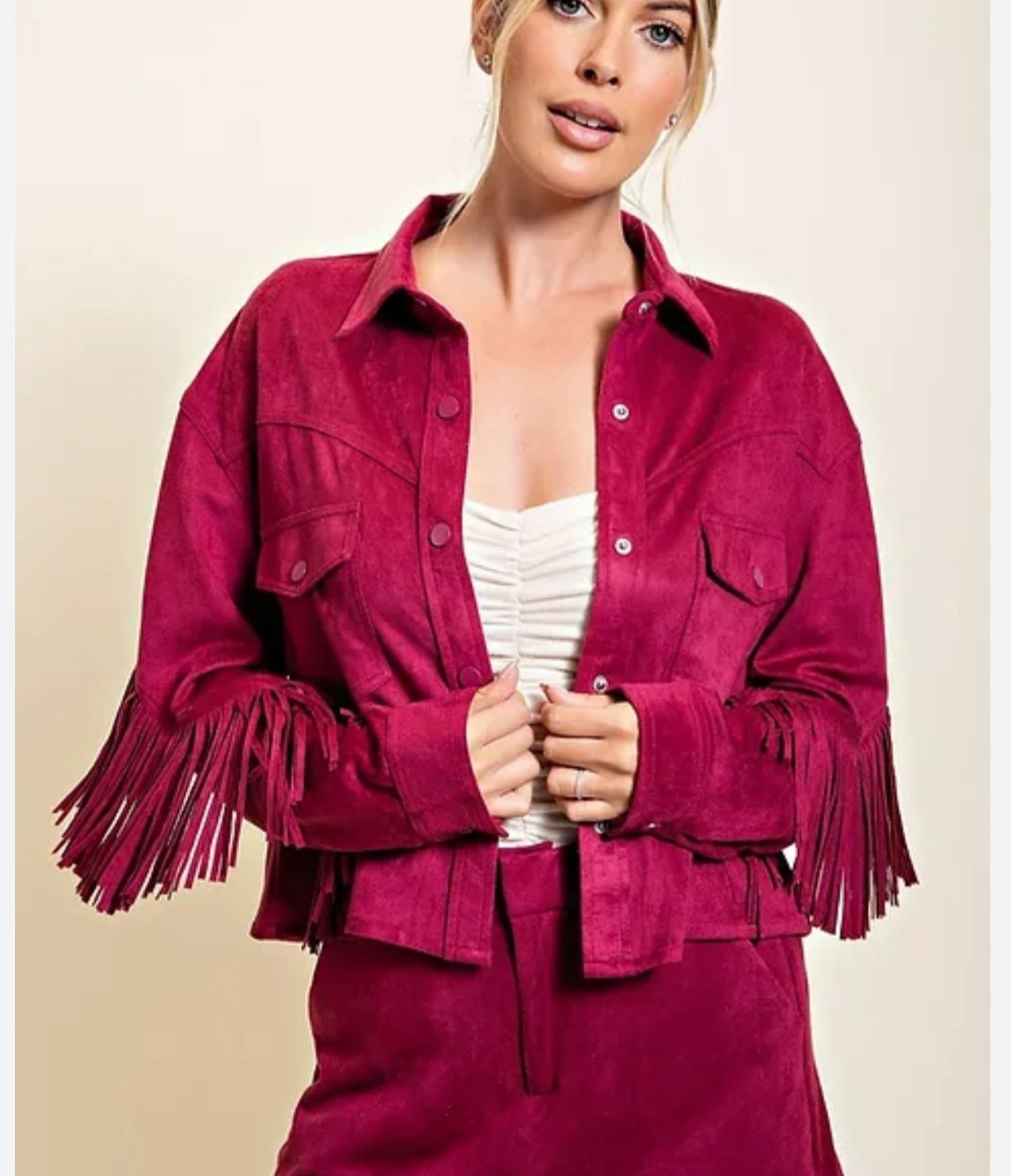 Blank NYC Free People collab fringe jacket size MEDIUM and LARGE