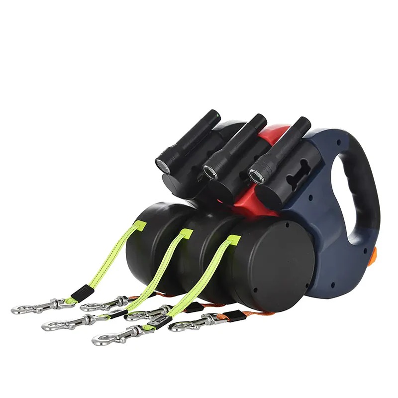 POOCH-LABS Navy Round About 2 Dog Lead For Small Dogs