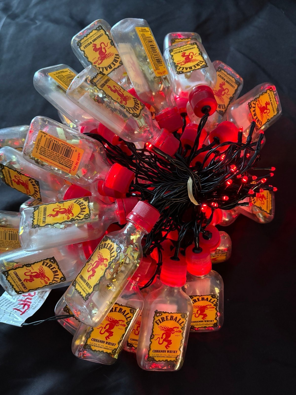 Fireball Mini Bottle Lights 34Ft/ Red (1st set)
