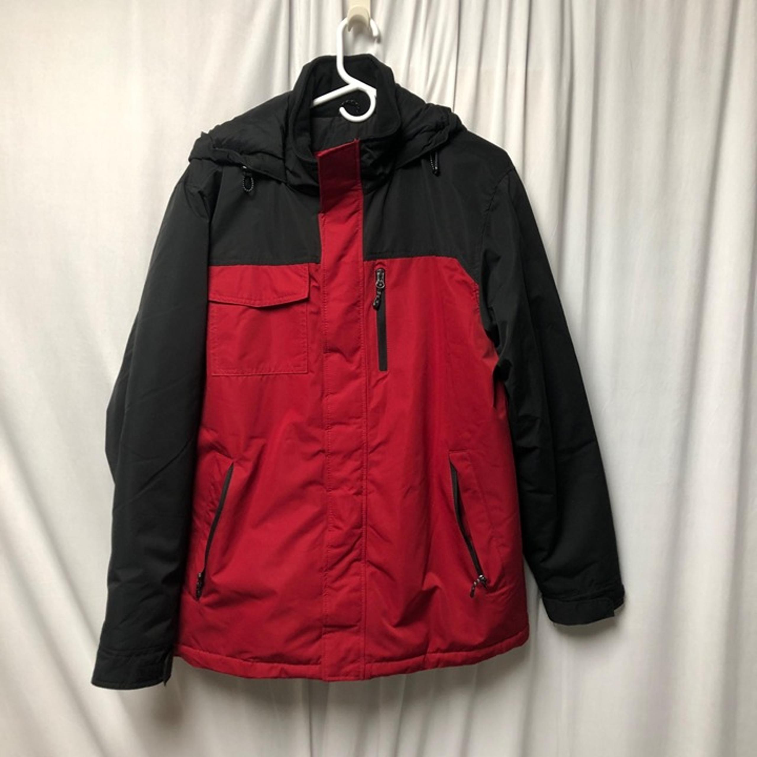 Swiss Tech Coat Mens Small 34 - 36 Red Black Warm Winter Jacket