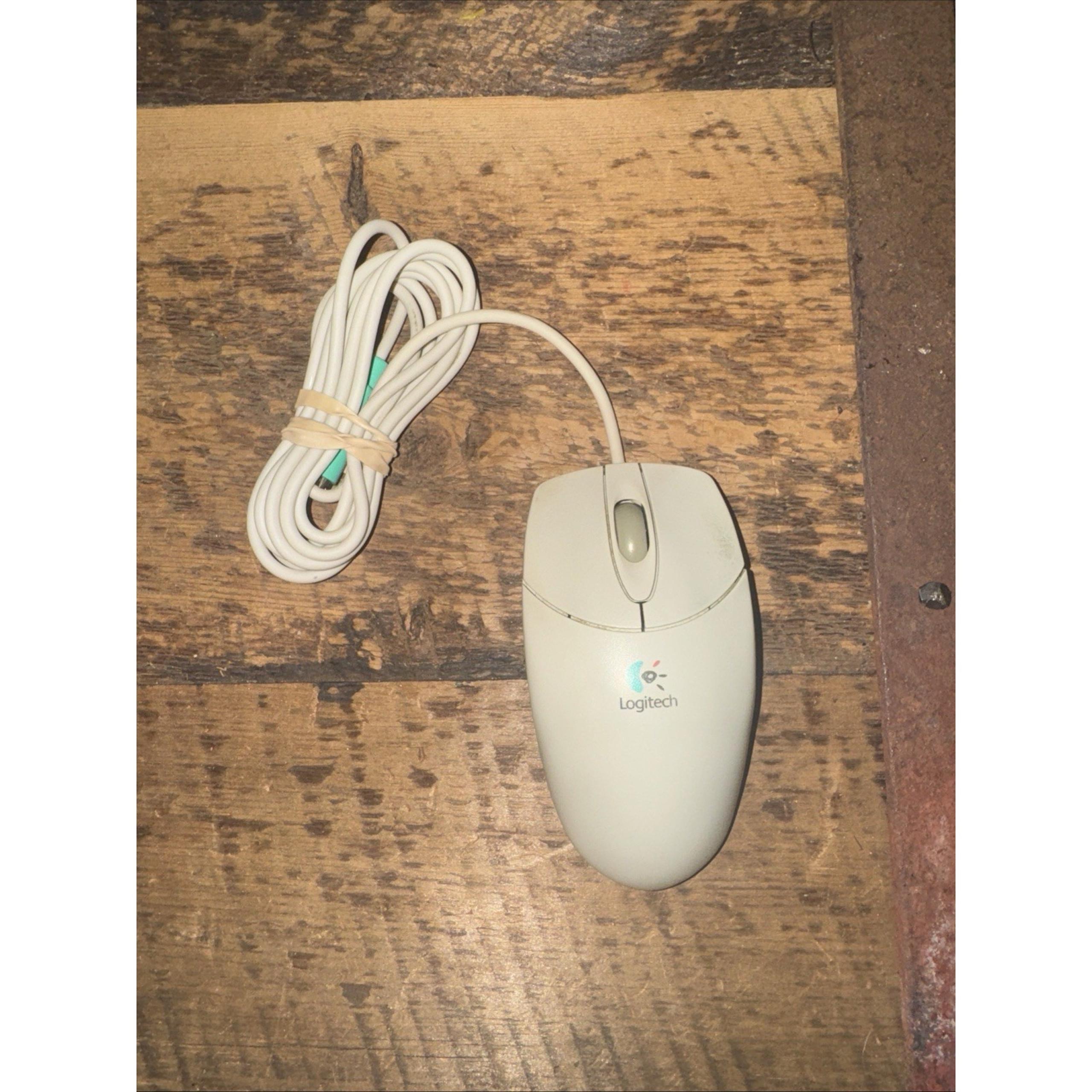 HP PS/2 Mouse 2-Button Scroll Wheel Serial Plug Logitech M-S48a