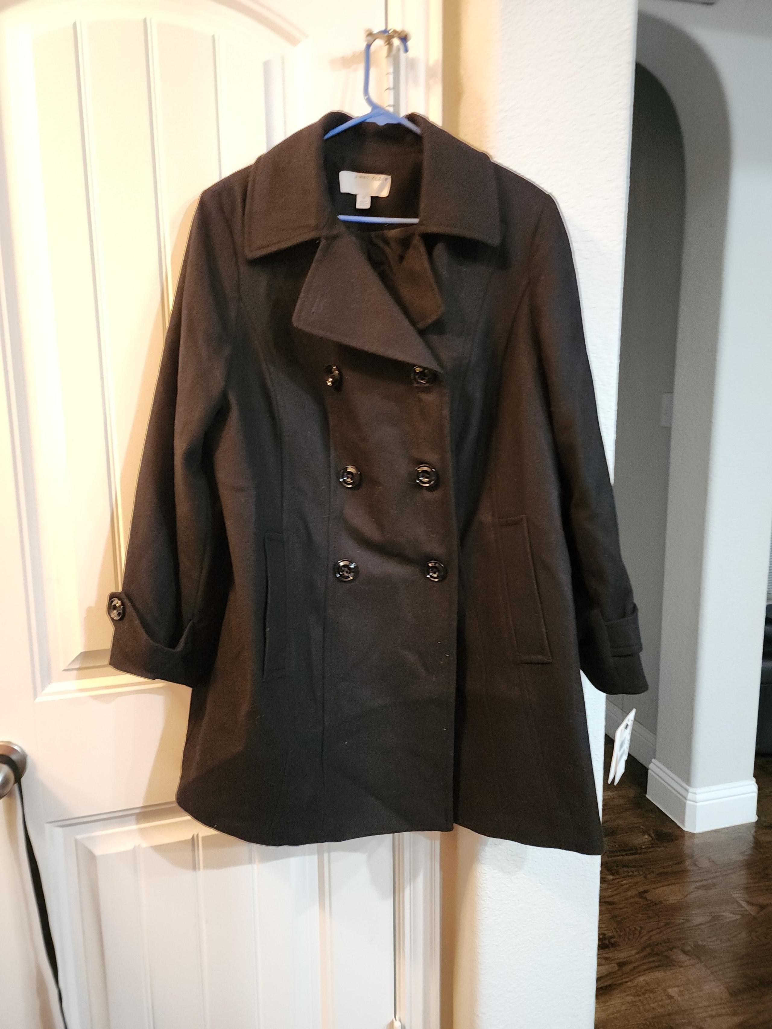 Coat anne klein 1x pea coat nwt