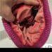 Steve Madden Faux Pearls Beaded Hot Pink Beanie Hat with Pompon NWT