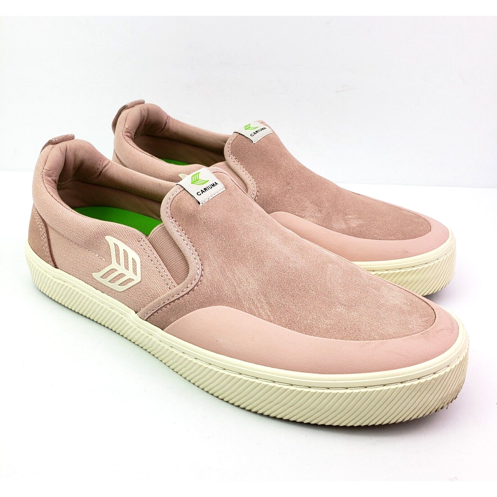 Cariuma Slip On Pro Mens Sz 10.5 Womens Sz 12 Pink Suede Slip On Skate Shoes