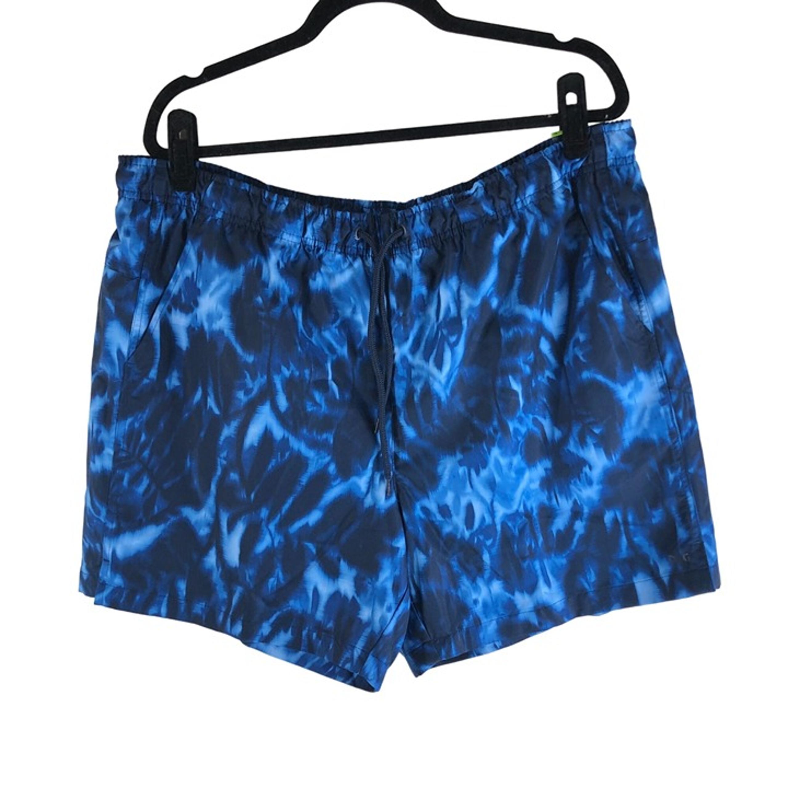 DSG Mens Rec Shorts Relaxed Fit 6" Inseam Water Repellent Blue & Black 2XL