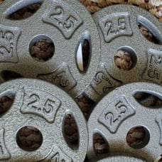 4 Cap 2.5lb plate weights 10lbs total