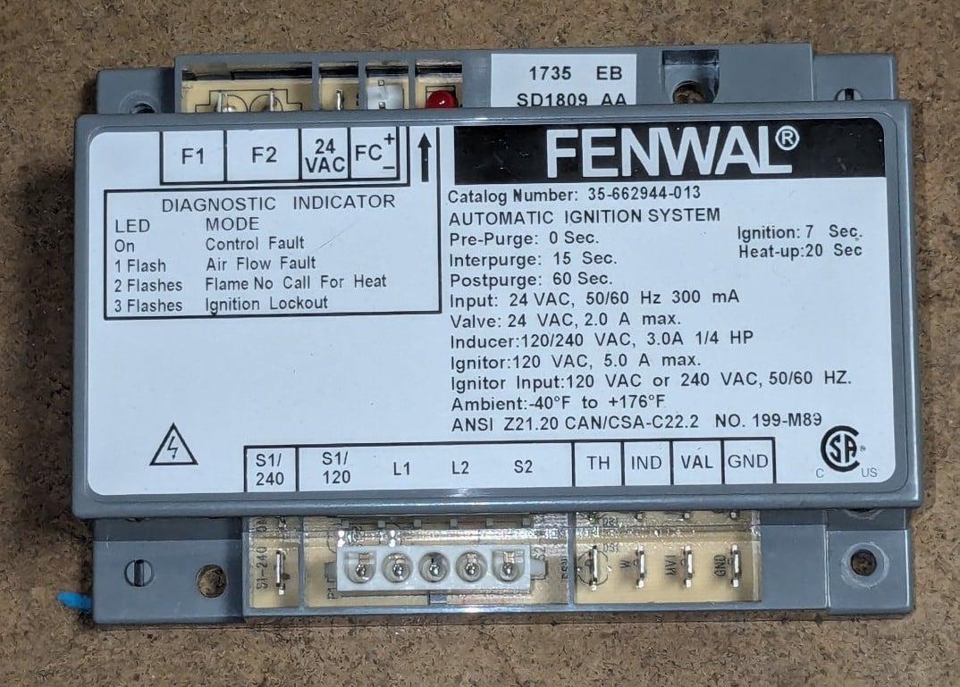 Fenwal 35-662944-013 Automatic Ignition Control System used FREE shipping