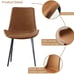 NEW 2 Dining Chairs in Faux Leather Cushion Seat and Sturdy Metal Legs, Brown