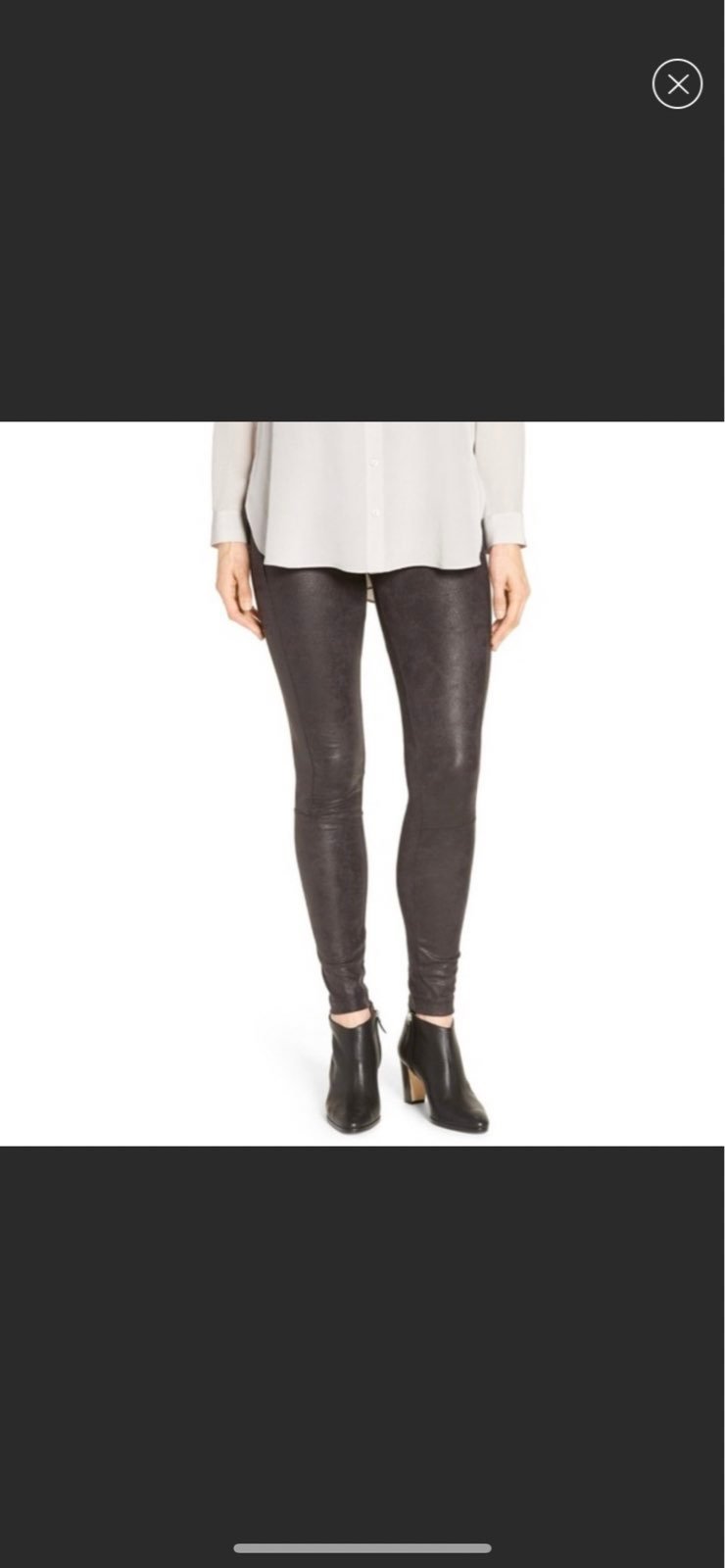 Lysse Black Buffed Faux Suede Leggings Medium