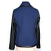 VINCE Wool Blend Moto Leather Jacket Boucle Coat Raw Trim Drape Wide Lapel Blue
