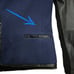 VINCE Wool Blend Moto Leather Jacket Boucle Coat Raw Trim Drape Wide Lapel Blue