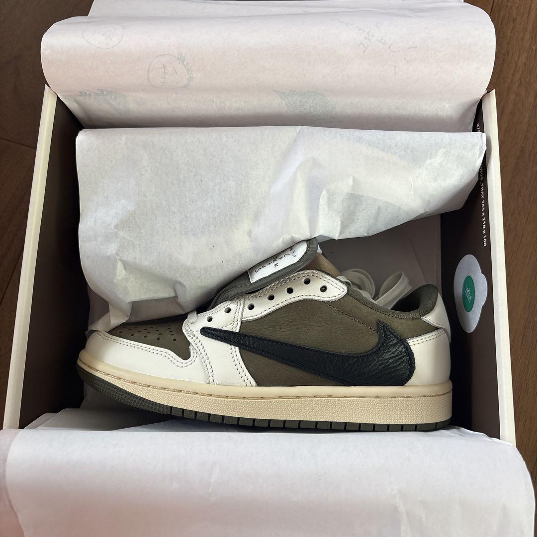 Travis Scott x Air Jordan 1 Low OG SP, size 22.5cm