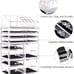 Makeup Organizer 4 Pieces Acrylic Makeup Storage Organizer Box with 9 Drawers