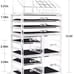 Makeup Organizer 4 Pieces Acrylic Makeup Storage Organizer Box with 9 Drawers