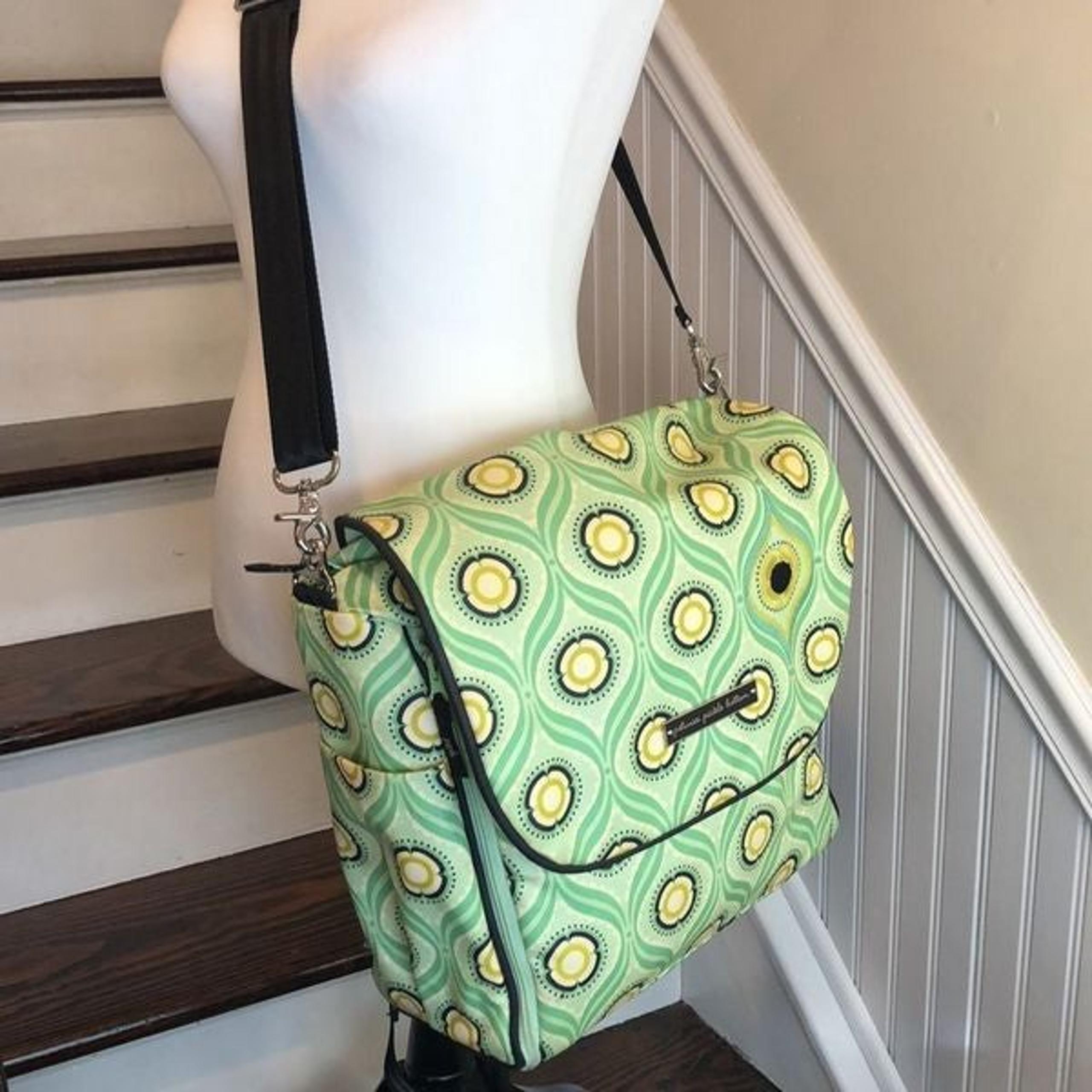 PETUNIA PICKLE BOTTOM Embroidered Floral Backpack Crossbody Baby Bag NWOT